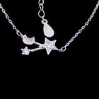 925 Silver Necklace New Jewellery Design Cute Blue Dolphin Shape Jewelry