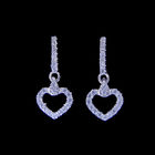 Wedding Design Silver Chandelier Earrings / Cubic Zirconia Drop Earrings For Bridal