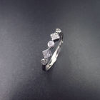 Custom 925 Silver CZ Rings / Wedding Party 925 Sterling Silver Heart Ring