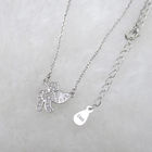 Lovely Teddy Bear Necklace with Heart Toy 925 Sterling Silver Cubic Zircon Jewelry